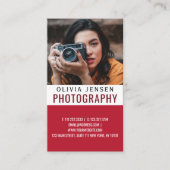 Moderne, minimalistische kalligrafiesfotografie visitekaartje (Voorkant)