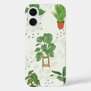 Moderne minimalistische kamerplant iPhone 16 hoesje