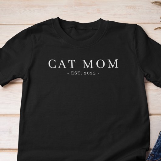 Moderne Minimalistische Kat Moeder Gevestigde Datu Tri-Blend Shirt