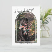 Moderne minimalistische kerst | 5 Lijst fotografie Feestdagenkaart (Staand voorkant)