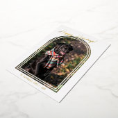 Moderne minimalistische kerst | 5 Lijst fotografie Folie Feestdagenkaart (Gedraaid)