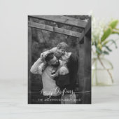 Moderne minimalistische kerst collage foto Feestda Kaart (Staand voorkant)