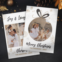 Moderne Minimalistische Kerst Familie Vier Foto