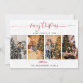 Moderne minimalistische kerst foto Feestdagen Kaart (Achterkant)