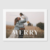 Moderne Minimalistische Kerst Foto Magneet (Voorkant)