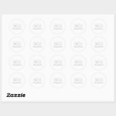 Moderne minimalistische kerst gezellig ronde sticker (Vel)