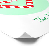 Moderne minimalistische kerst hart snoep riet poster (Hoek)