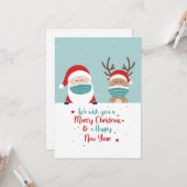 Moderne minimalistische kerst kaart (Voorkant / Achterkant in situ)