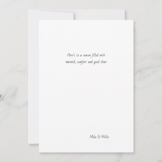 Moderne minimalistische kerst kaart (Achterkant)