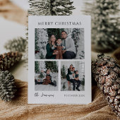 Moderne minimalistische kerst Kaart met foto's