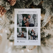 Moderne minimalistische kerst Kaart met foto's