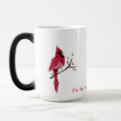 Moderne minimalistische kerst kardinaal magische mok (Links)