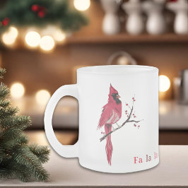 Moderne Minimalistische Kerst Kardinaal Matglas Koffiemok