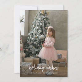 Moderne Minimalistische Kerst Script Familie Feest Feestdagenkaart