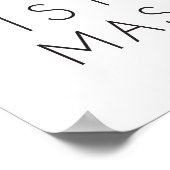 Moderne, minimalistische kerstart afdrukken of ker poster (Hoek)