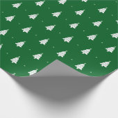 Moderne minimalistische kerstboom cadeaupapier (Hoek)