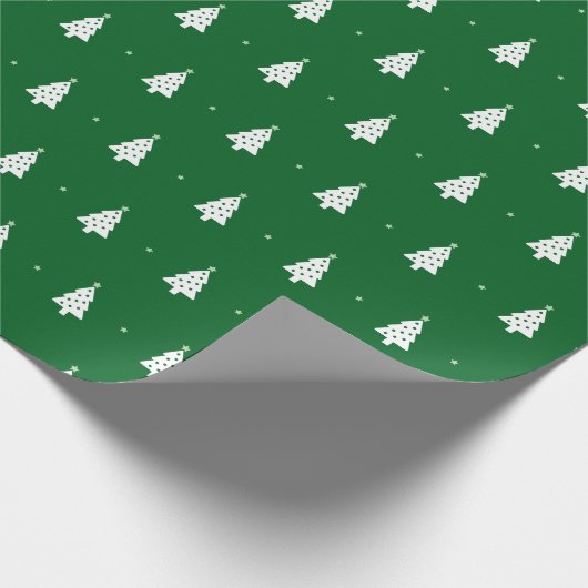 Moderne minimalistische kerstboom cadeaupapier (Hoek)