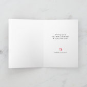 Moderne minimalistische kerstboom Eenvoudig rood Feestdagen Kaart (Binnen)