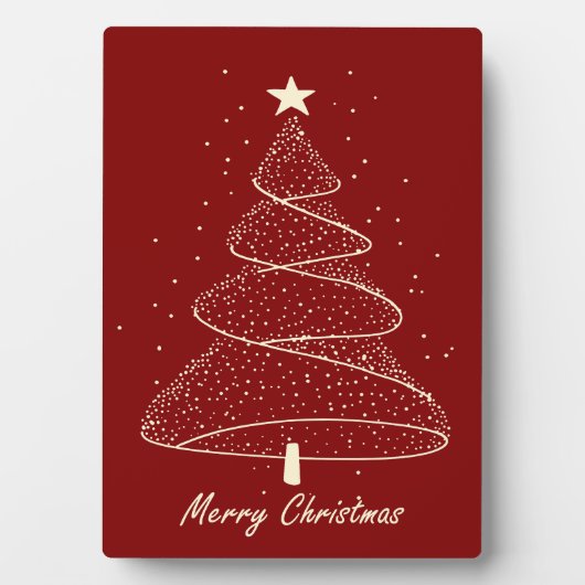 Moderne minimalistische kerstboom fotoplaat (voorkant)