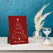 Moderne minimalistische kerstboom fotoplaat (Zijkant)