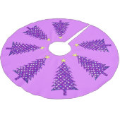 Moderne minimalistische kerstboom in Paarse sterre Kerstboom Rok (Gekanteld)