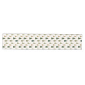 Moderne Minimalistische Kerstboom Patroon Medium Tafelloper (Horizontaal)