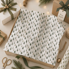 Moderne Minimalistische Kerstboom Patroon Tissuepapier