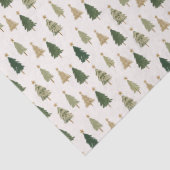 Moderne Minimalistische Kerstboom Patroon Tissuepapier (Detail)