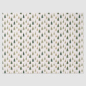 Moderne Minimalistische Kerstboom Patroon Tissuepapier (Voorkant)