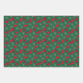 Moderne minimalistische kerstboom, rood groen inpakpapier vel (Voorkant 2)