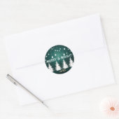 Moderne minimalistische kerstboom Sticker (Envelop)