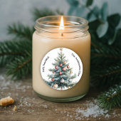 Moderne Minimalistische Kerstboom Vakantie Cadeaub Ronde Sticker