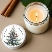 Moderne Minimalistische Kerstboom Vakantie Cadeaub Ronde Sticker