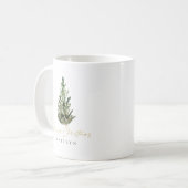 Moderne minimalistische kerstboom Vrolijk kerstfee Koffiemok (Voorkant links)