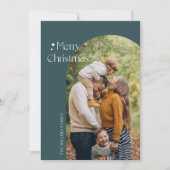 Moderne, minimalistische kerstboomfotokaart feestdagenkaart (Voorkant)