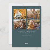 Moderne, minimalistische kerstboomfotokaart feestdagenkaart (Achterkant)