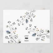 Moderne minimalistische kerstboomkreel, organisch feestdagenkaart (Achterkant)