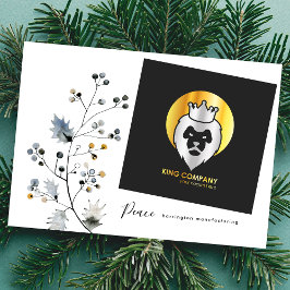 Moderne minimalistische kerstboomkreel, organisch  feestdagenkaart