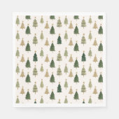 Moderne Minimalistische Kerstboompatroon Servetten (Voorkant)