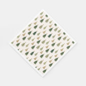 Moderne Minimalistische Kerstboompatroon Servetten (Hoek)
