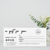 Moderne Minimalistische Kerstcadeaukaart (Staand voorkant)