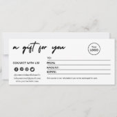 Moderne Minimalistische Kerstcadeaukaart (Voorkant)