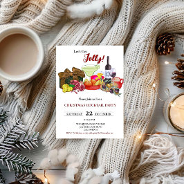 Moderne minimalistische kerstcocktail party kaart