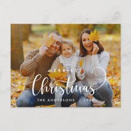 Moderne, minimalistische kerstfamilie Foto Briefkaart
