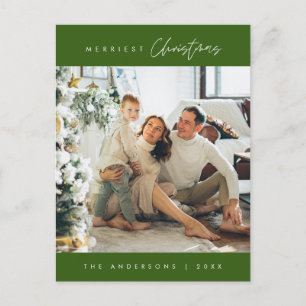 Moderne, minimalistische kerstfamilie Foto Briefkaart