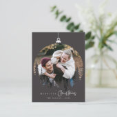 Moderne, minimalistische kerstfamilie Foto Briefkaart (Staand voorkant)