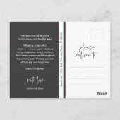 Moderne, minimalistische kerstfamilie Foto Briefkaart (Achterkant)