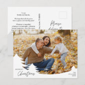 Moderne, minimalistische kerstfamilie Foto Briefkaart (Voorkant / Achterkant)