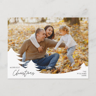 Moderne, minimalistische kerstfamilie Foto Briefkaart