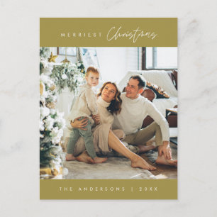 Moderne, minimalistische kerstfamilie Foto Briefkaart